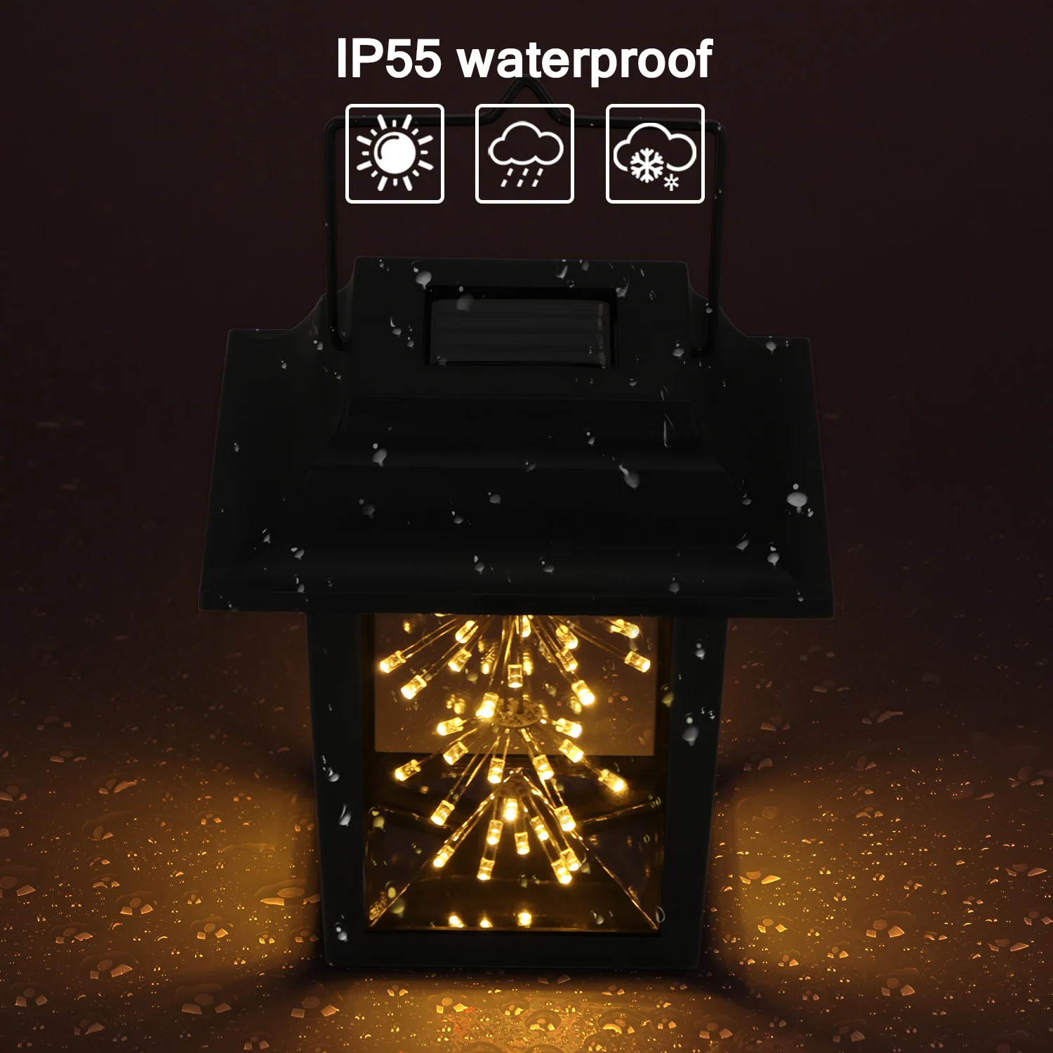 Солнечные Портативный свет свечи лампочки дерево висит 41 светодиодный Фонари