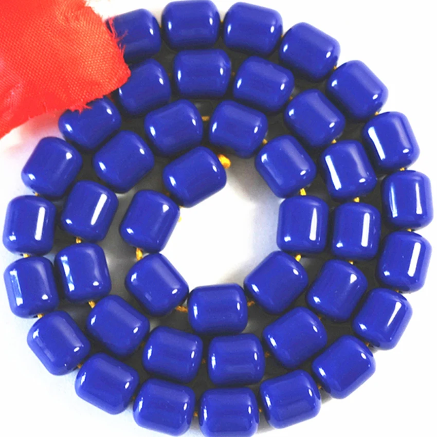 

Fashion dark blue resin imitation beeswax 8*9mm 9*11mm 10*13mm Barrel loose Jewelry beads making Jewelry B72