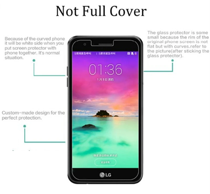 Закаленное стекло для LG K10 2017 2 шт. Защита экрана LV5 / X400 M250 M250N защитная пленка