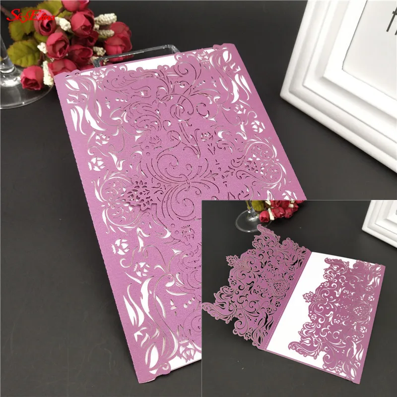 1 шт. Романтические полые свадебные пригласительные открытки бумажные и Обложка