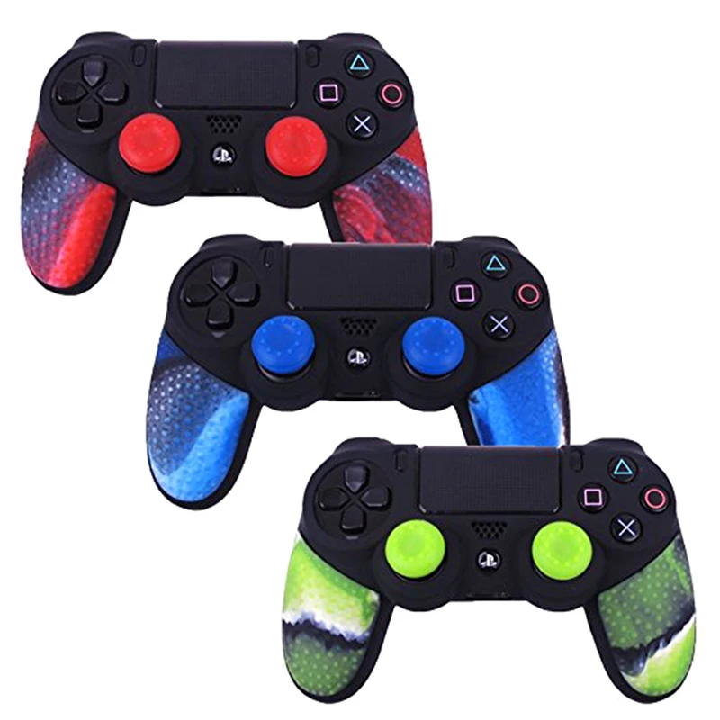 Silicone Covers Gamepad Grip Caps Protective Skin Cover Case For Sony Playstation Dualshock 4 PS4 Controller | Электроника