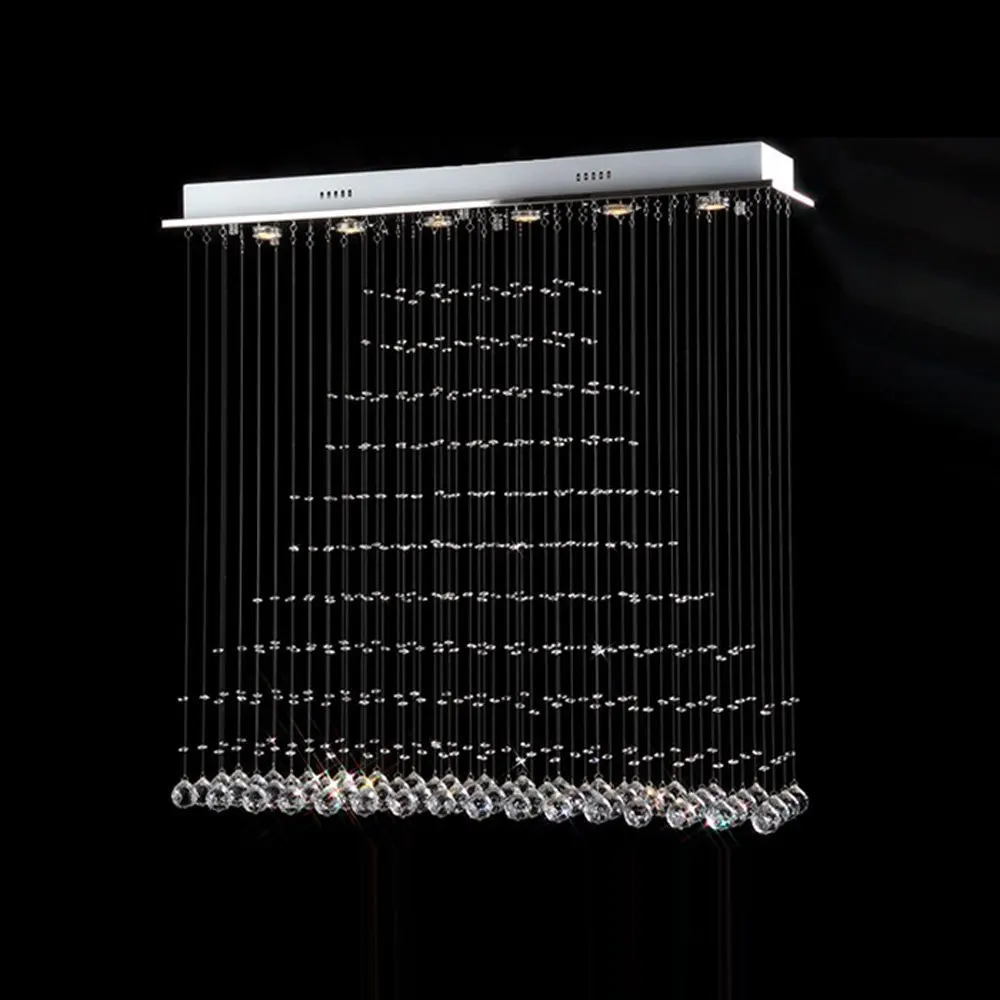 Продолговатый Хрустальный подвесной потолочный светильник для столовой