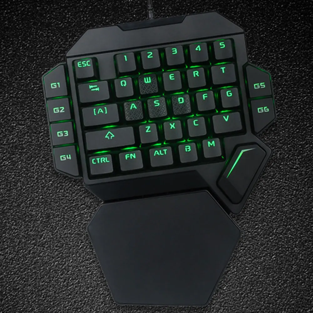 K50 универсальная RGB подсветка одна рука офис есть курица Проводная игровая клавиатура Механическая 35 клавиш эргономичный Настольный портативный