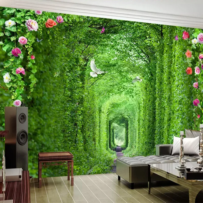Пользовательские фотообои 3D природный ландшафт длинные для ресторана гостиной