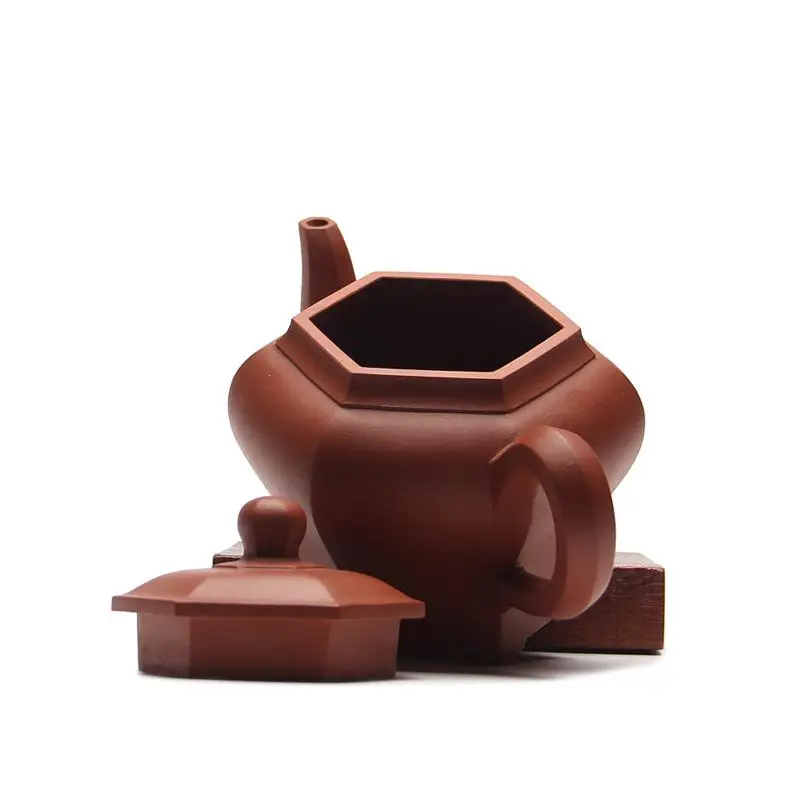 Yixing чайник ручной работы шестиугольные фонари горшок Цин цемент чайный сервиз