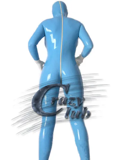 Crazy club_Latex женский комбинезон одежда трико с ногами латексный комбинезон с презервативом на заказ латексный комбинезон быстрая
