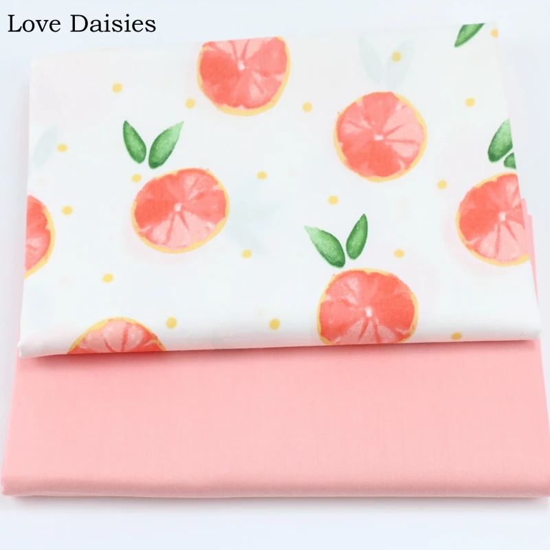 100% хлопок саржа Фрукты Арбуз морковь лимон клубника ананас точка ткань для DIY