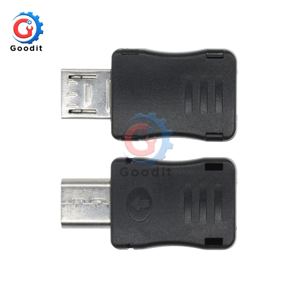 10 шт. DIY Micro USB 5 Pin T Порт Штекерный разъем с пластиковой крышкой|Соединители| |