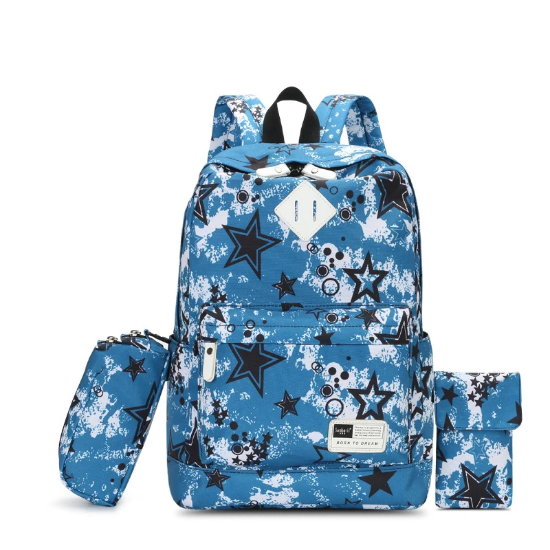 Новые брендовые корейские женские рюкзаки, водонепроницаемые школьные ранцы с принтом звезд для девочек-подростков, повседневный рюкзак, р...