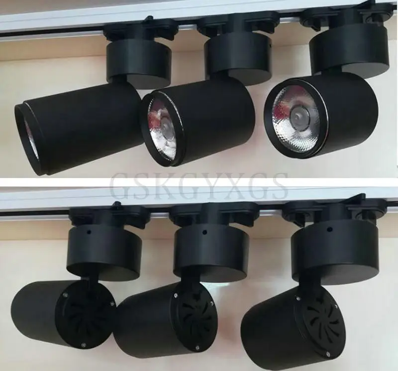 20 Вт 30 40 кри светодиодный Трек свет LED железнодорожное освещение черный/белый