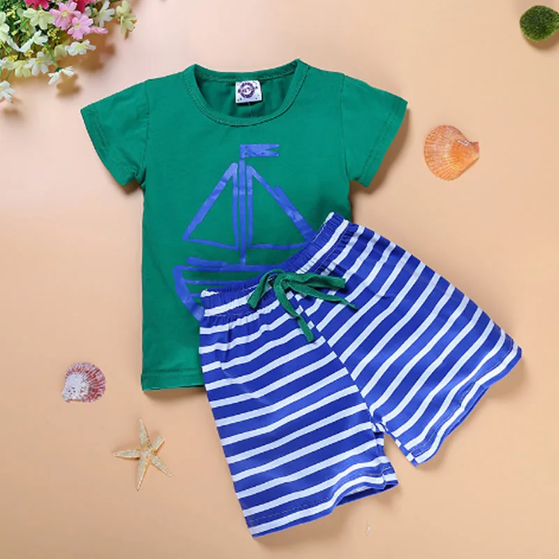 2017 kids clothes boys sets summer children clothing baby star t shirt +shorts set |