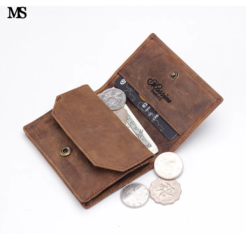 Г жа для мужчин Crazy бумажник из натуральной кожи Бизнес Повседневная 8 10 кожаный