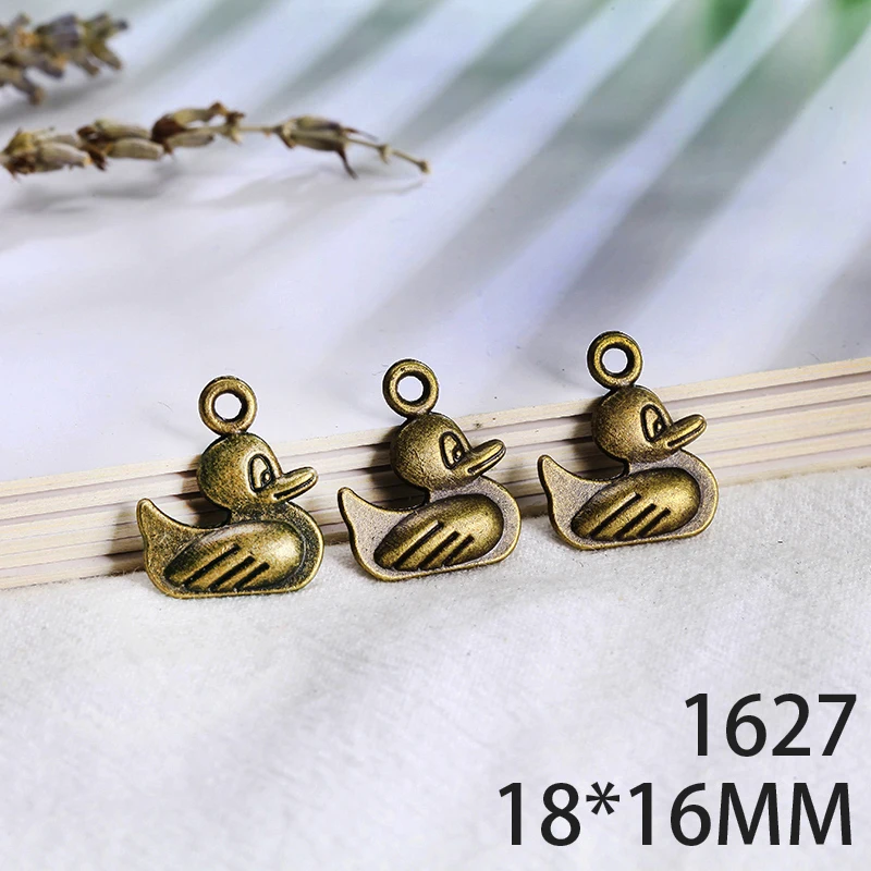 

18*16mm 8pcs Double-Sided Duck Alloy Pendant For Diy Jewelry Making 2 Colors Antique Silver Antique Bronze No.1627