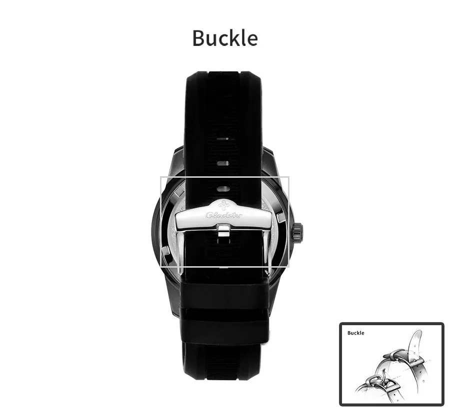 Gladster роскошные японские Miyota GP11-3H Uomo наручные часы водонепроницаемые Silcone сапфировое стекло Мужские часы простые мужские часы с календарем