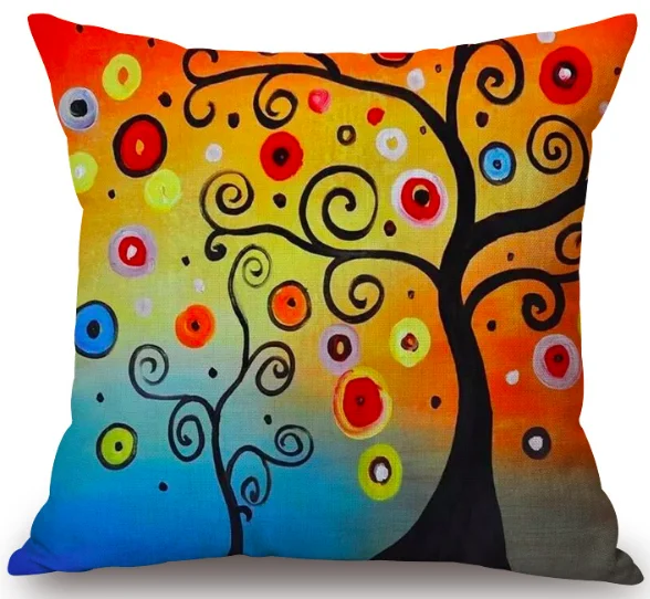 Винтажная Наволочка на шею Lucky Tree льняная кровать диване подушка для дома