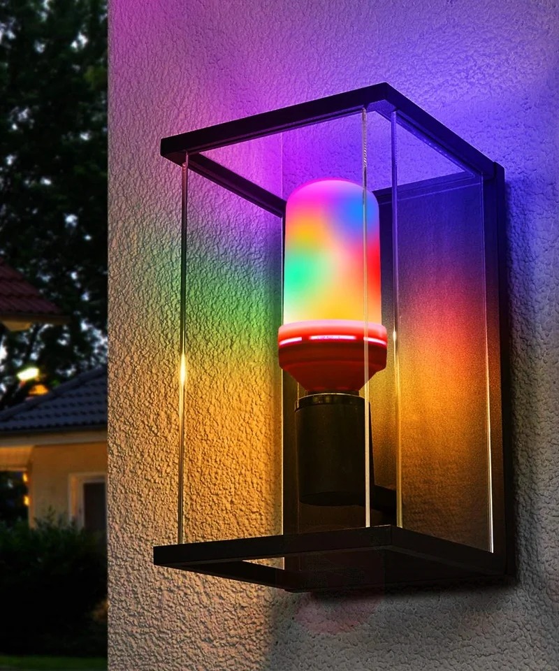 85-265 в светодиодный светильник с пламенем E27 E26 E14 RGB светильник с эффектом огня 9 Вт светодиодный s Bombillas Luces светодиодный Decoracion Lampara Мерцающая лампа