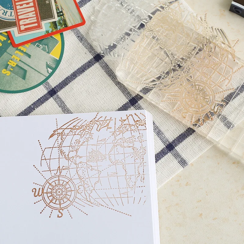 World Map Clear Stamps for DIY Scrapbooking Decor Card Making Crafts Supplies Journal Art Photo Album Diary Paper Die Stationery |
