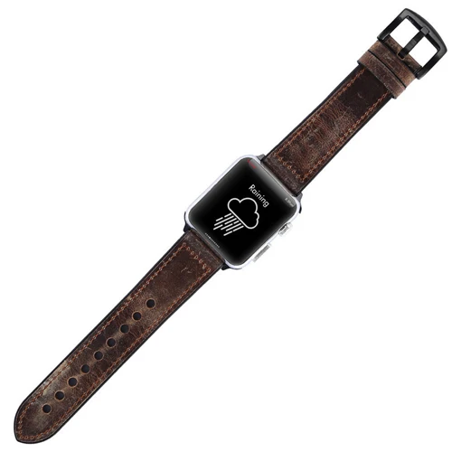 brown Силиконовые и натуральная кожа ремешок для apple watch, ремешок 42 мм, 38 мм, версия 4 5 44 мм 40 мм в едином положении во время занятий легкой атлетикой, наручных часов iwatch, ремешок для часов 5/4/3/2/1 Спортивный Браслет - Цвет ремешка: brown