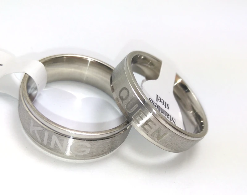 36pcs King and Queen 316L Stainless Steel Lovers Rings Couples Wedding Engagement Anniversary Band Wholesale Jewelry lots | Украшения и