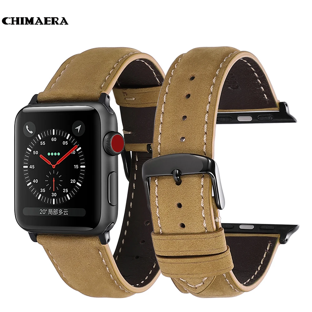 Ремешок для часов CHIMAERA Apple коричневый ремешок с пряжкой адаптер 38 мм 42 мм/40 44 iWatch