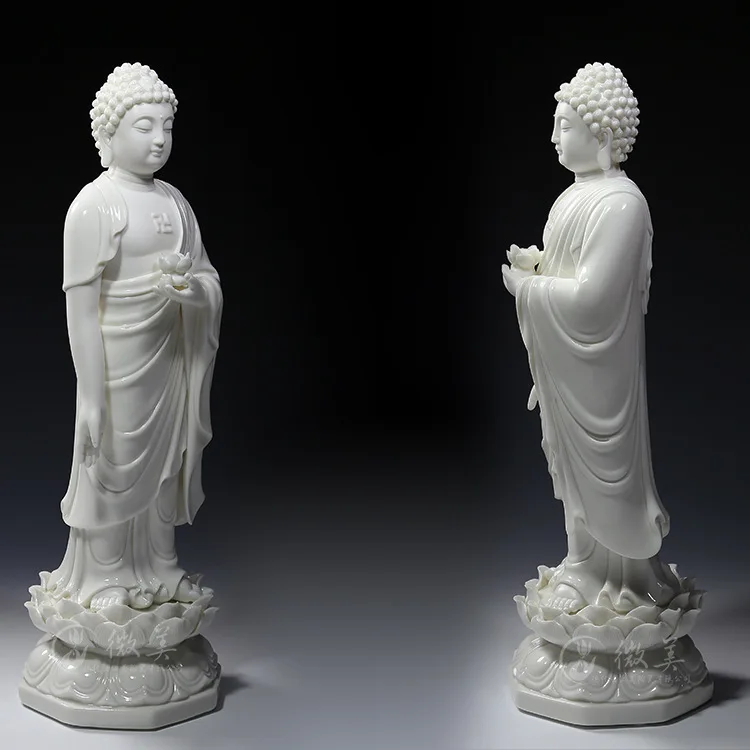 

Wholesale Buddha figure #15" 37CM efficacious HOME family Protection Talisman Buddhism Amitabha Amitayus Ceramic statue