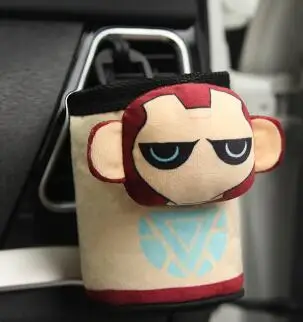 Iron Man 1 шт., 12 см, плюшевая подвесная сумка для перевозки «Капитан Америка», «Человек-паук», «Халк», Цилиндрическая Коробка для хранения на транспортном средстве, креативный подарок для мальчиков и девочек - Цвет: Iron Man
