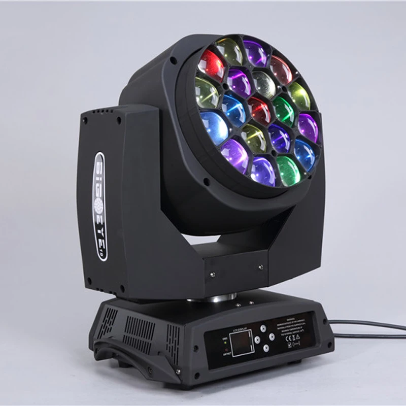 Диско 19*15W 4 в 1 RGBW led Большой bee eye k10 светодиодный зум с движущейся головкой
