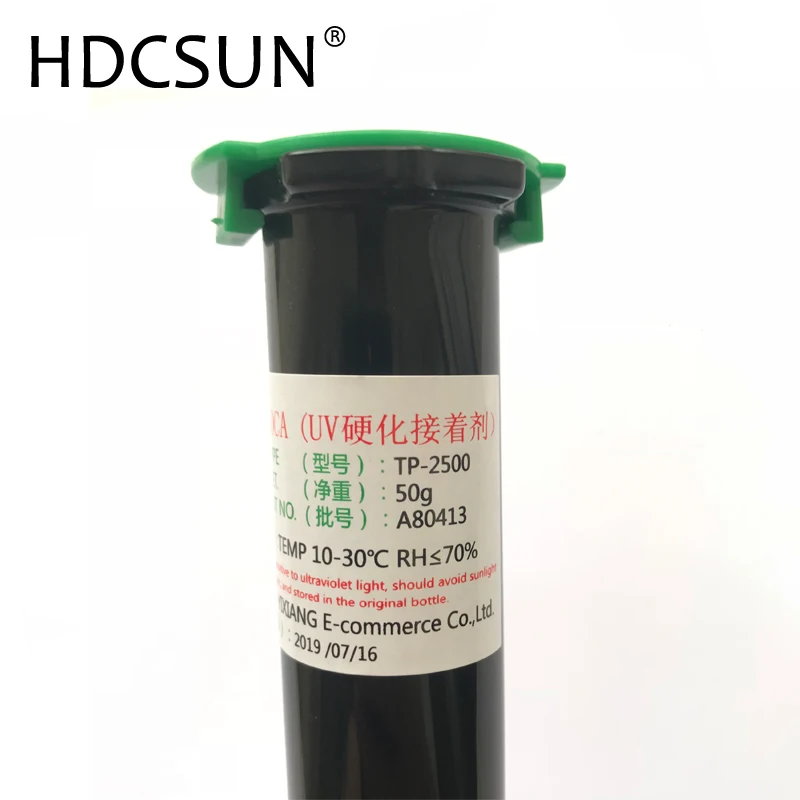 Жидкий оптический клей HDCSUN 50g УФ для сенсорного экрана samsung galaxy iPhone TP 2500 50 г|uv loca