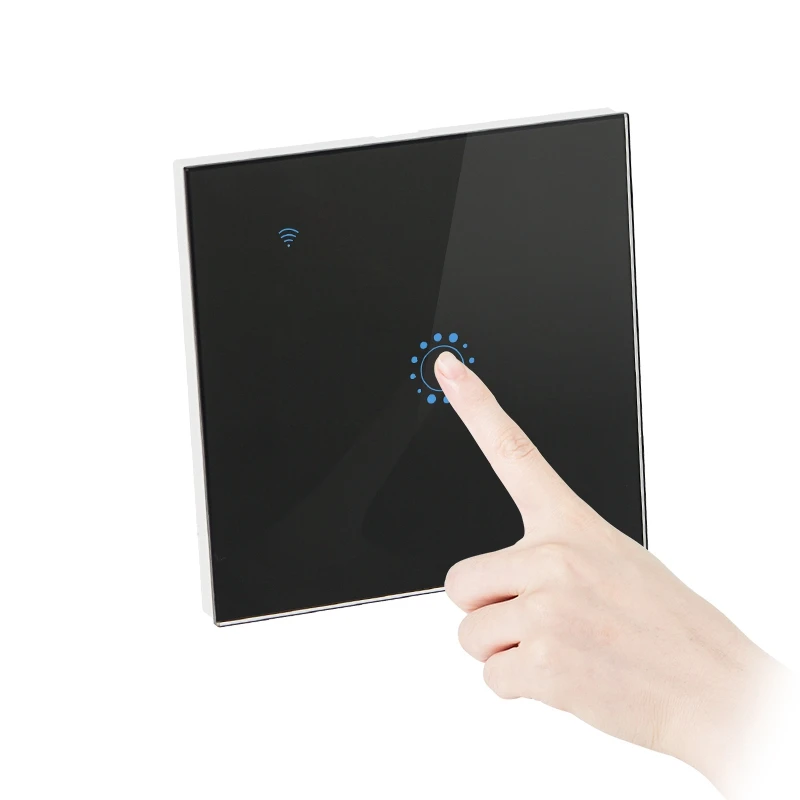 1 банда ЕС Wifi умный пресс настенный светильник переключатель стеклянная панель