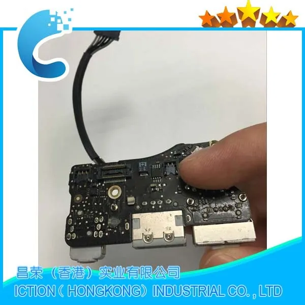 Оригинальная бывшая в употреблении аудиоплата питания A1369 USB DC Jack для Apple MacBook Air 13