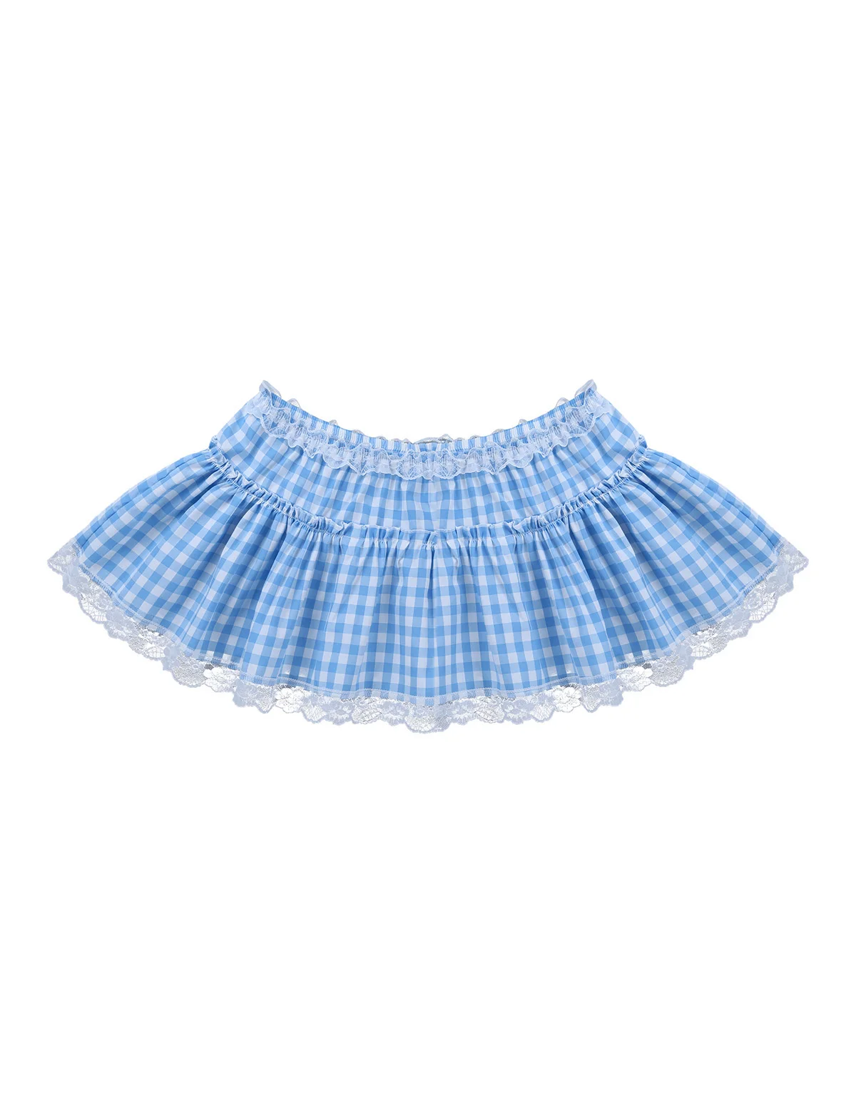 Женский мужской сексуальный костюм Babydoll для школьниц эластичный пояс юбки с