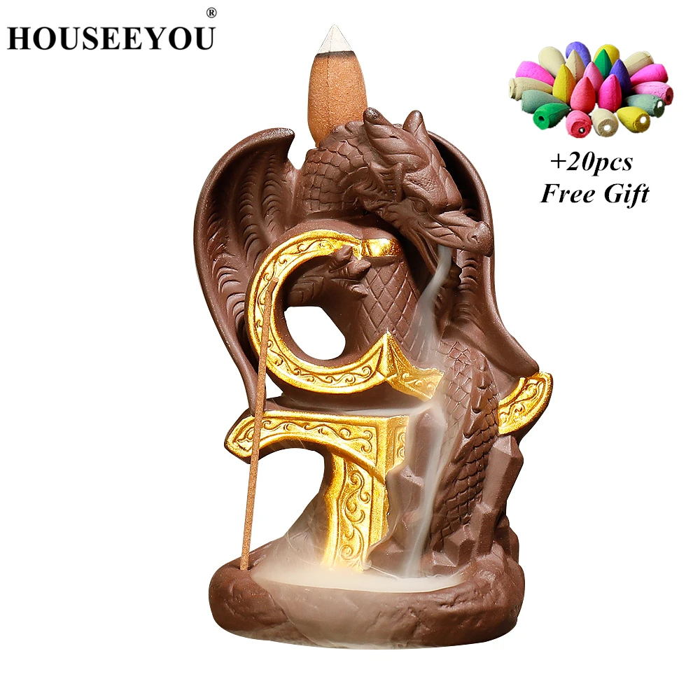 Курильница для ароматерапии подставка благовоний с рисунком дракона птерозавра