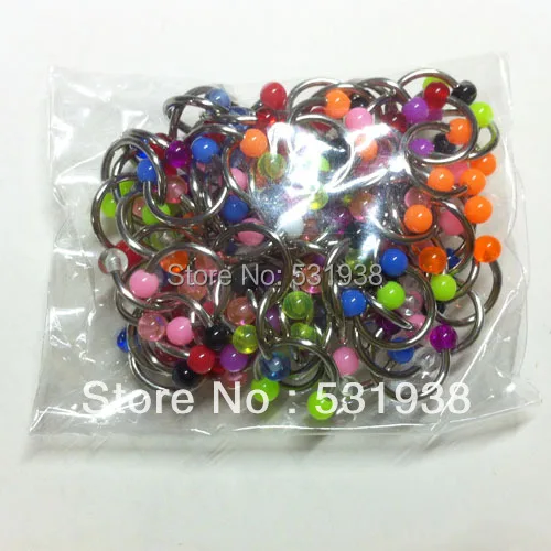 100 шт кольцо в нос пирсинг шпильки пластиковые нержавеющая сталь смешанные цвета