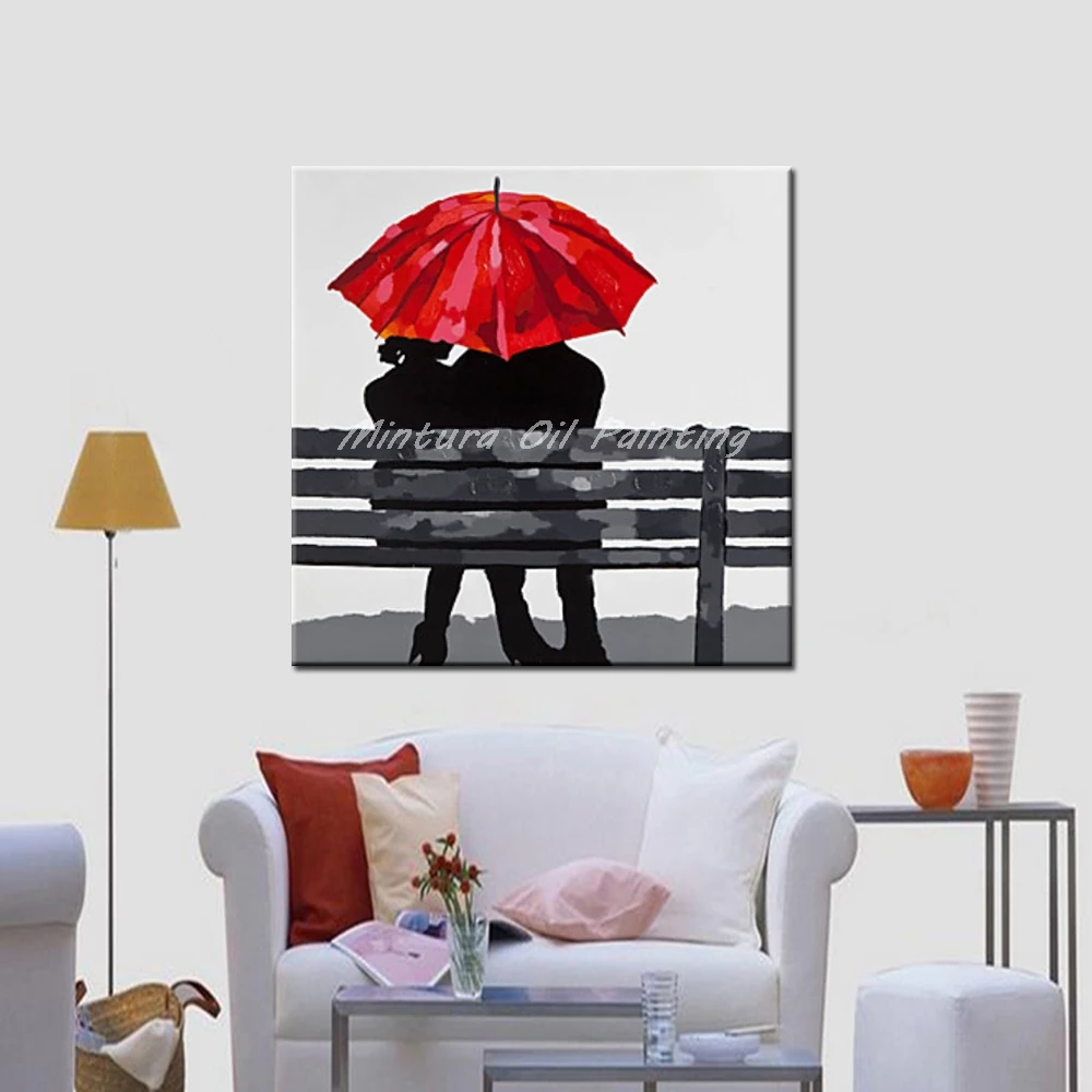 Картина маслом на холсте влюбленные которые сидели скамейке|lovers oil painting|lover artlovers