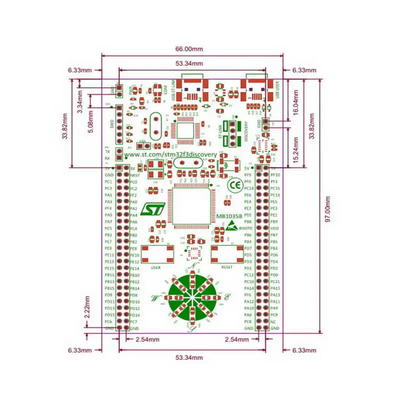 STM32F3DISCOVERY STM32F303VCT6 интегрированный ST-LINK/V2 | Компьютеры и офис