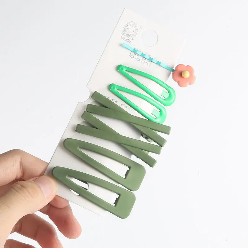 7 шт./компл. Kawaii Flower Шпильки шик Карамельный цвет Заколки для волос для детей модная одежда для девочек однотонная Цвет вечерние Детские Головные уборы