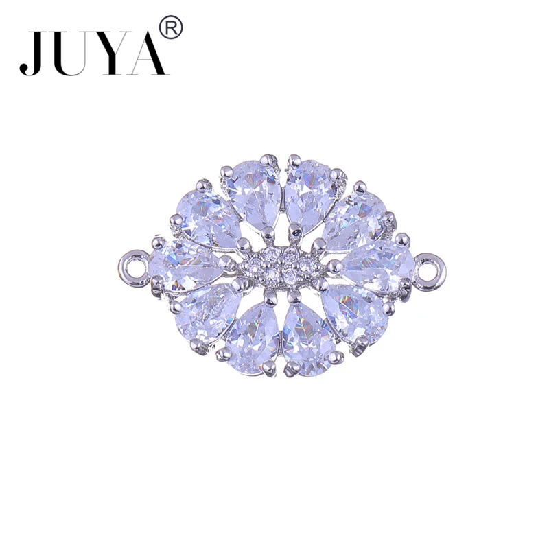 

2020 New AAA Crystal Charms For Jewelry Making Luxury Crystal Flowers Conectors Hand Made Jewelry Findings Accessories Wholesale