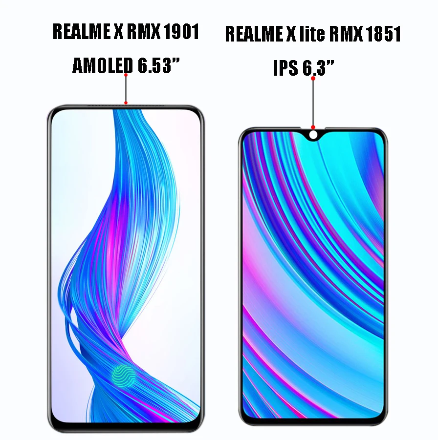 Оригинальный ЖК-дисплей для REALME X/ REALME X lite / X Youth Edition RMX1851/rmx1901, сенсорный экран, дигитайзер, полная сборка