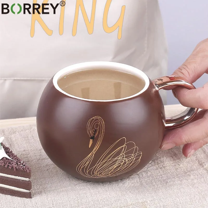 Креативная фарфоровая керамическая чашка BORREY милые уникальные кофейные кружки с