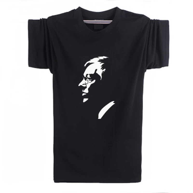 Мужские черные футболки Ferguson для фитнеса рубашки в стиле Манчестера Camisetas Hombre
