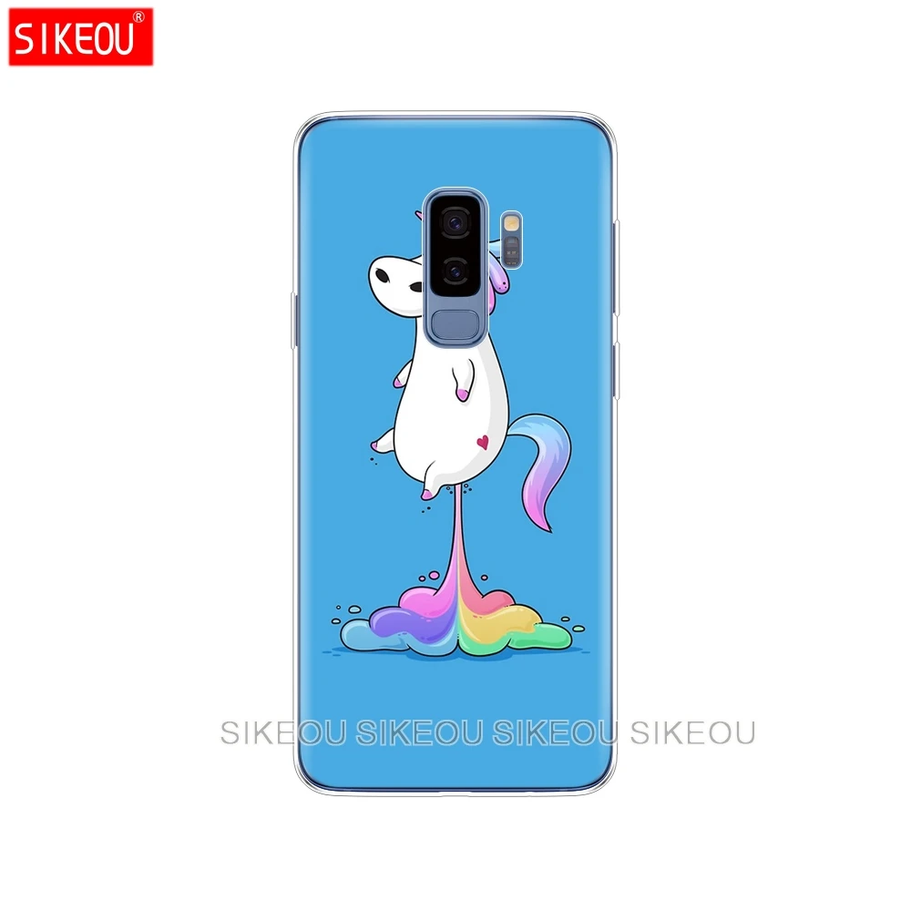 Силиконовый чехол для Samsung Galaxy S9 S8 S7 S6 edge S5 S4 S3 PLUS телефона с единорогом