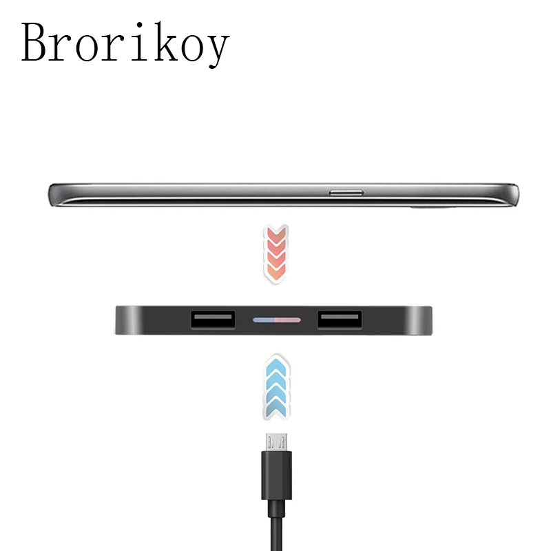 Беспроводное зарядное устройство Qi с 2 USB зарядными устройствами док станция для