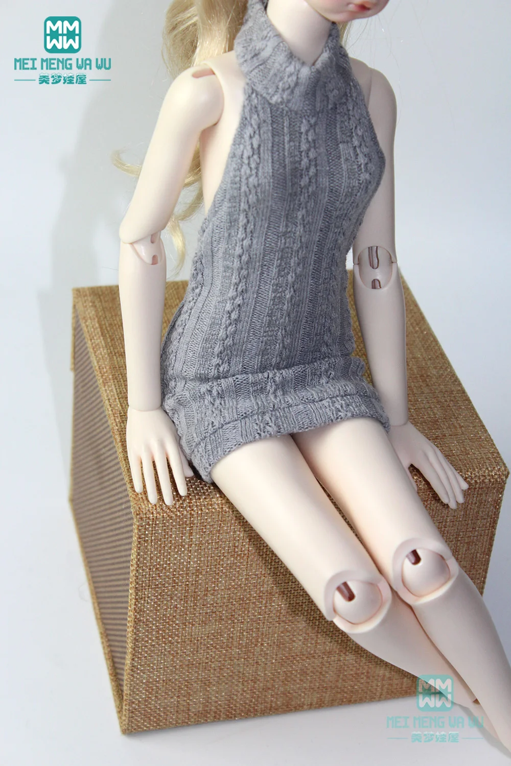 

BJD dolls clothes for 43cm 1/4 BJD accessories fashion sexy halter sweater Black, white, pink, gray