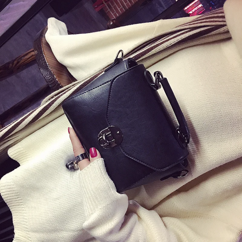 2018 маленький Курьерские сумки новый Для женщин муфта блокировки Твердые Засов