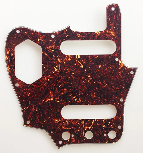 4 Ply Brown Tortoise Pleroo на заказ гитара pickgaurd Scratch Plate-для нас Левая рука Гитара Jaguar Pickguard Scratch Plate - Цвет: 4 Ply Brown Tortoise