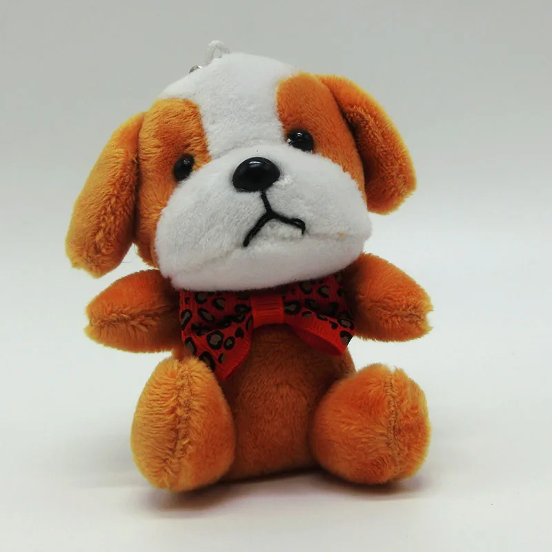 Мини Плюшевая собачка 10 см симпатичная разноцветная игрушка в виде животных