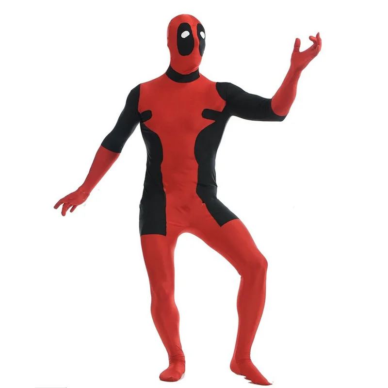 Лайкра супергерой косплей для дам костюм с принтом Deadpool полное тело спандекс