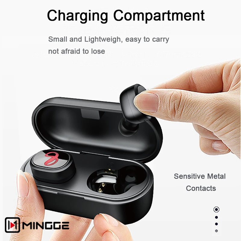 Новинка 2019 MINGGE TWS6 беспроводная Bluetooth гарнитура мини наушники сенсорное