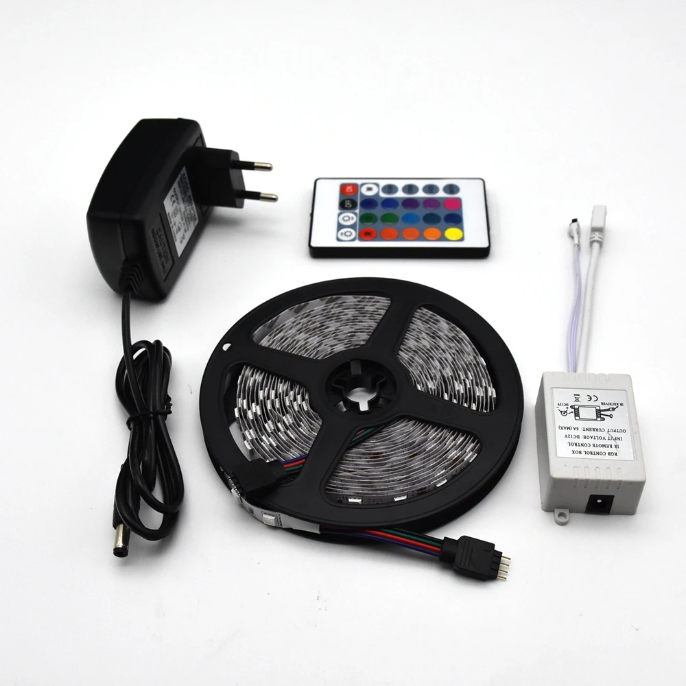 Светодиодная лента RGB 5050 DC12V 60 светодиодов/м водонепроницаемая светодиодная 5