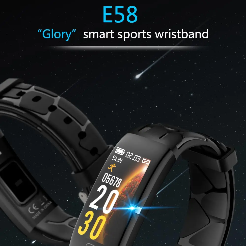 E58 Смарт-часы Bluetooth 4 0 водонепроницаемый монитор сердечного ритма артериального